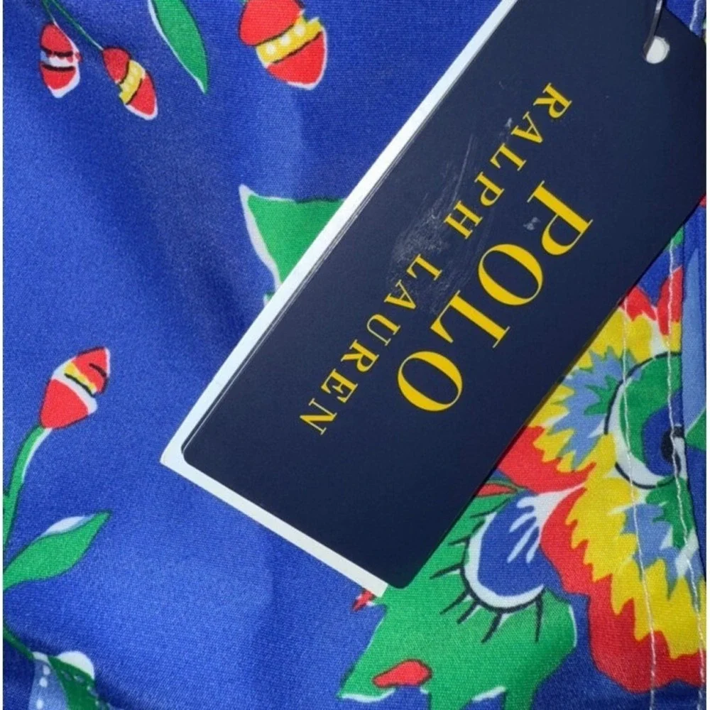 NWT Polo Ralph Lauren Blue Tropical Board Shorts 2XLB‎ Big & Tall Swim Trunks